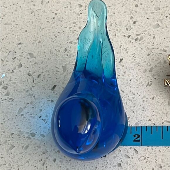 Ozark Studios Handblown Blue Bird Signed & Dated 1989 Made In USA - Picture 6 of 6